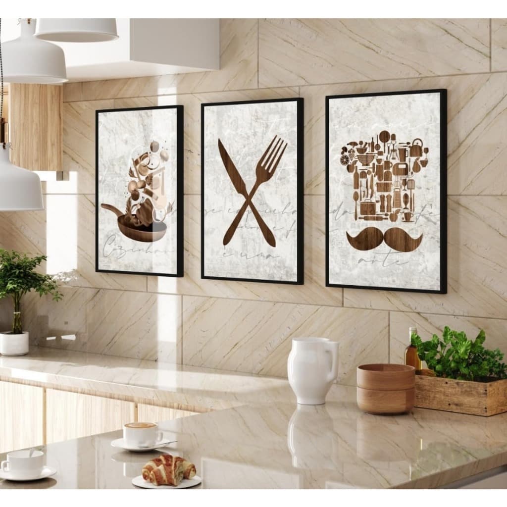Kit Quadros Decorativo  Cozinha Decoração Estilo