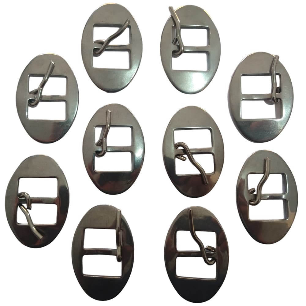 Kit 10 Fivelas Oval Inox 22mm Para Arreatas Em Geral