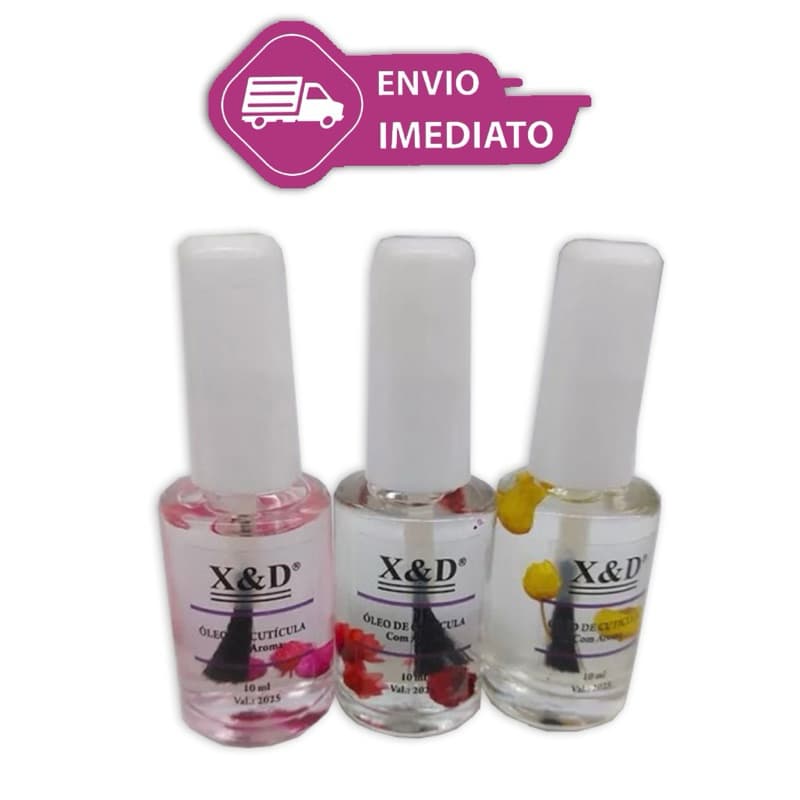 Óleo hidratante de cutícula X&D 10ml com aroma
