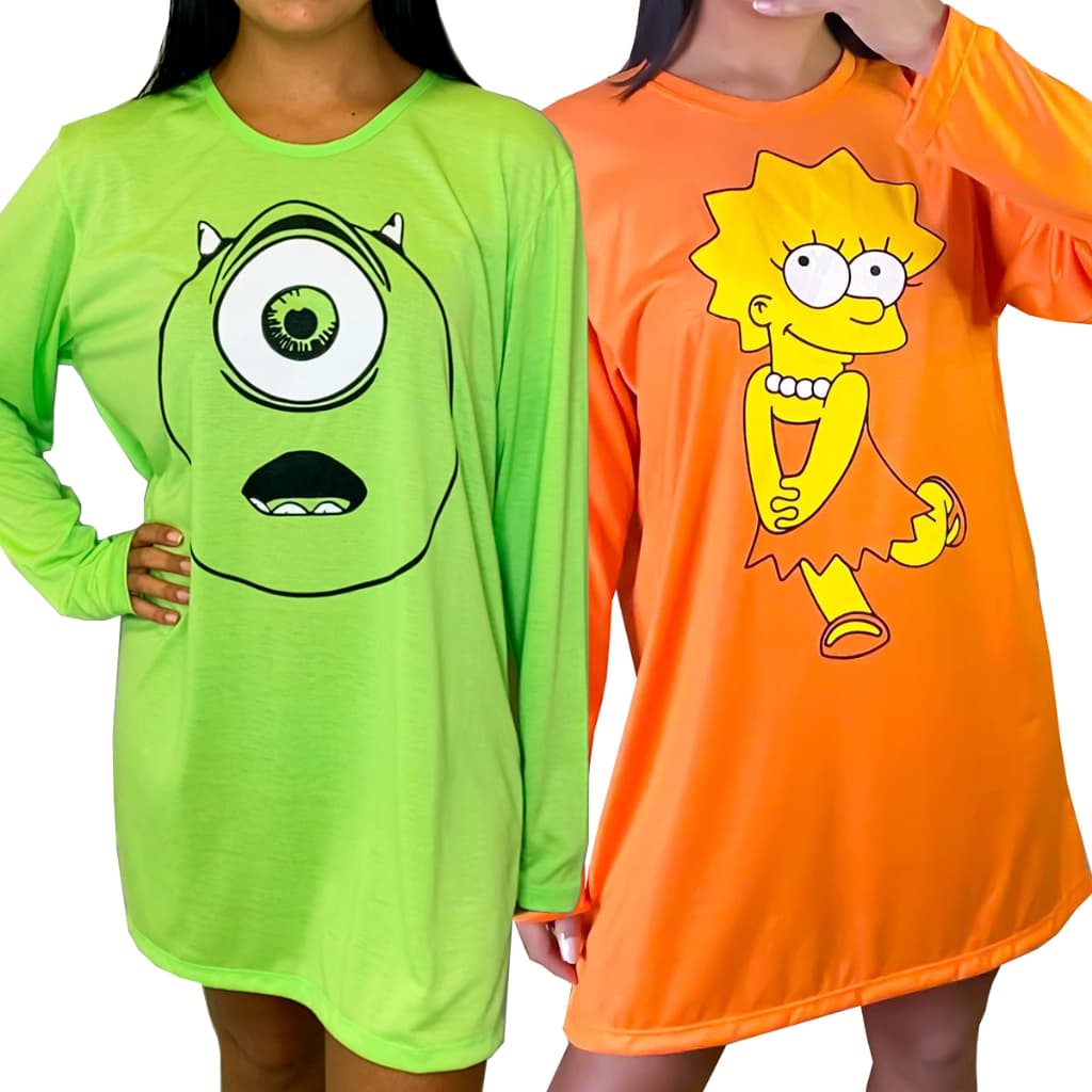 Camisola Manga Longa Feminina de Malha Inverno Personagem