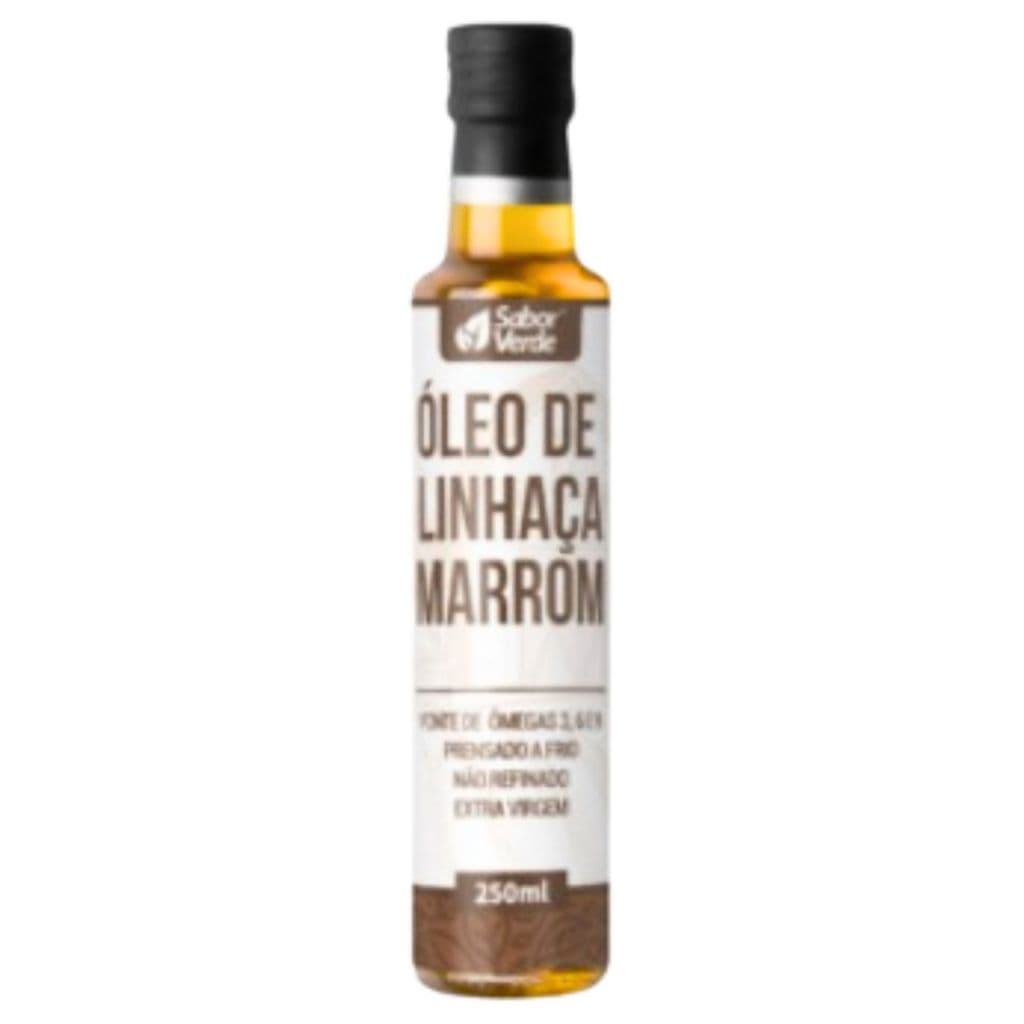 Óleo de Linhaça  Marrom  250ml SABOR VERDE  Prensado a frio