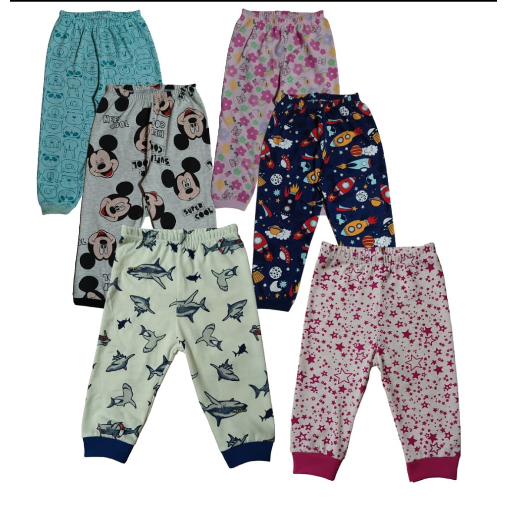 Kit 5 Calça Bebê Mijão 1 a 3 anos 100% Algodão