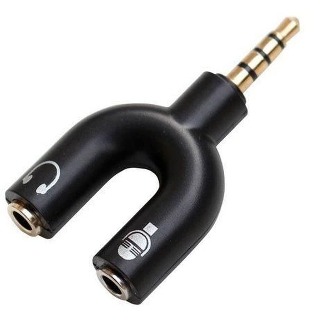 2 Adaptador Y Plug P2 X P3 Splitter Headset Fone Microfone