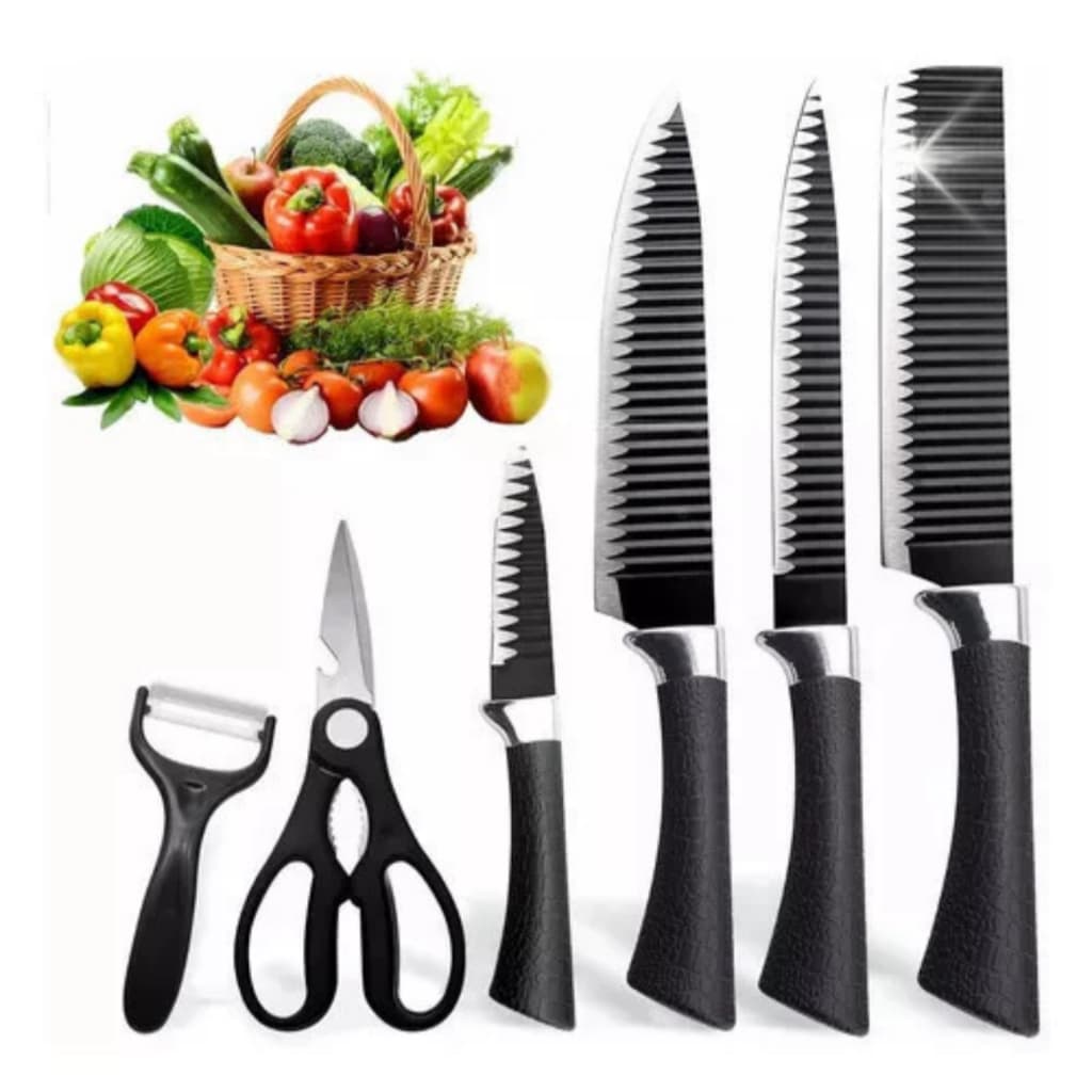 Peças Conjunto de Faca Churrasco Carne Legumes Descascador Tesoura Profissional