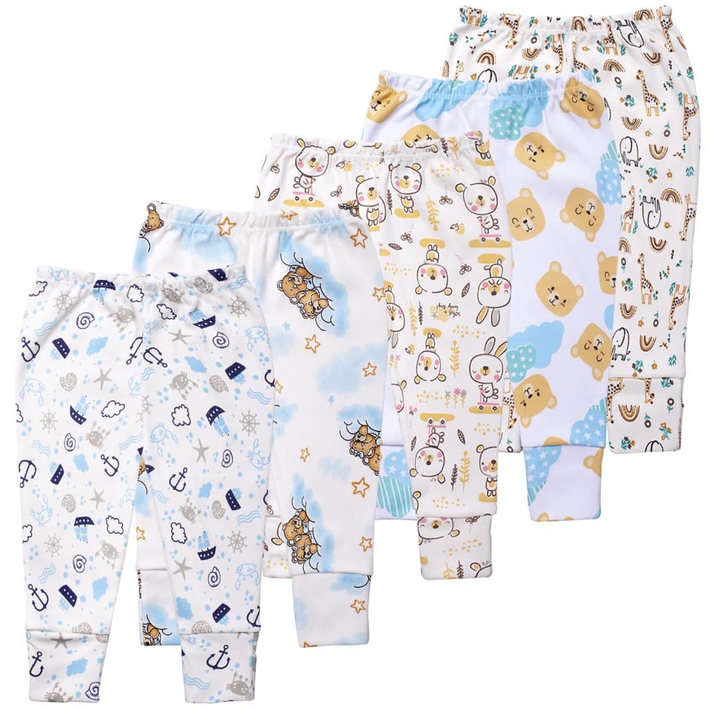 Kit 5 Calça Mijão Culote Vira Pe Algodão Premium Feminino