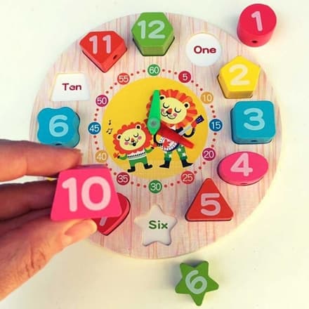 Brinquedo Relógio Educativo Divertido Encaixe Mdf Pedagógico Brinquedo - Toy Mix