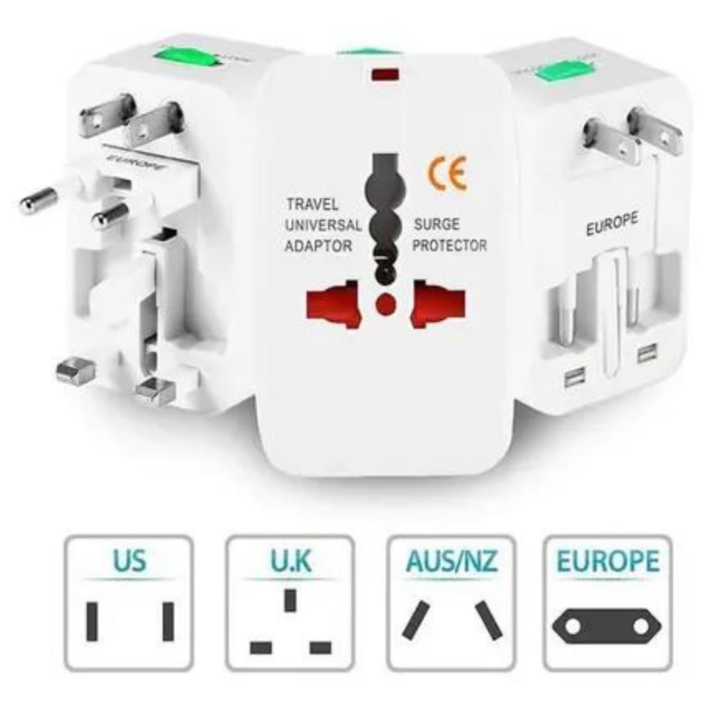 Adaptador de Tomada Universal 110v / 220v Internacional Viagem Serve em + de 150 Países