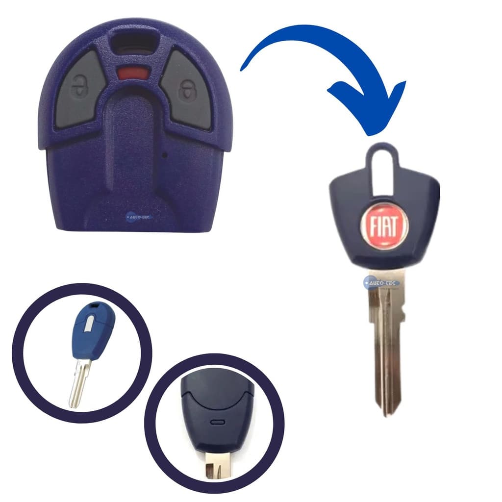 Cabeça Controle Fiat Acoplar Chave Original Alarmes Fks Sistec Eclipse Defender Th Alarmes Universais