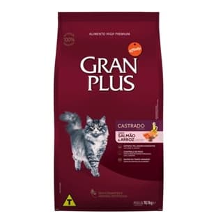 Ração Gran Plus 10,1kg Gatos Castrados Salmão