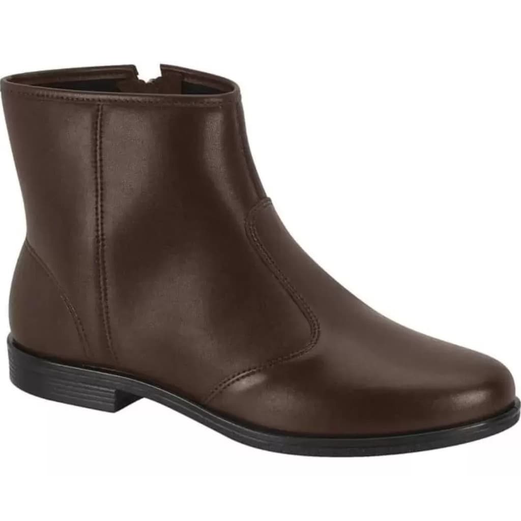 Bota Marrom Feminina Beira Rio Marrom Cano Curto Simples Original 9085100
