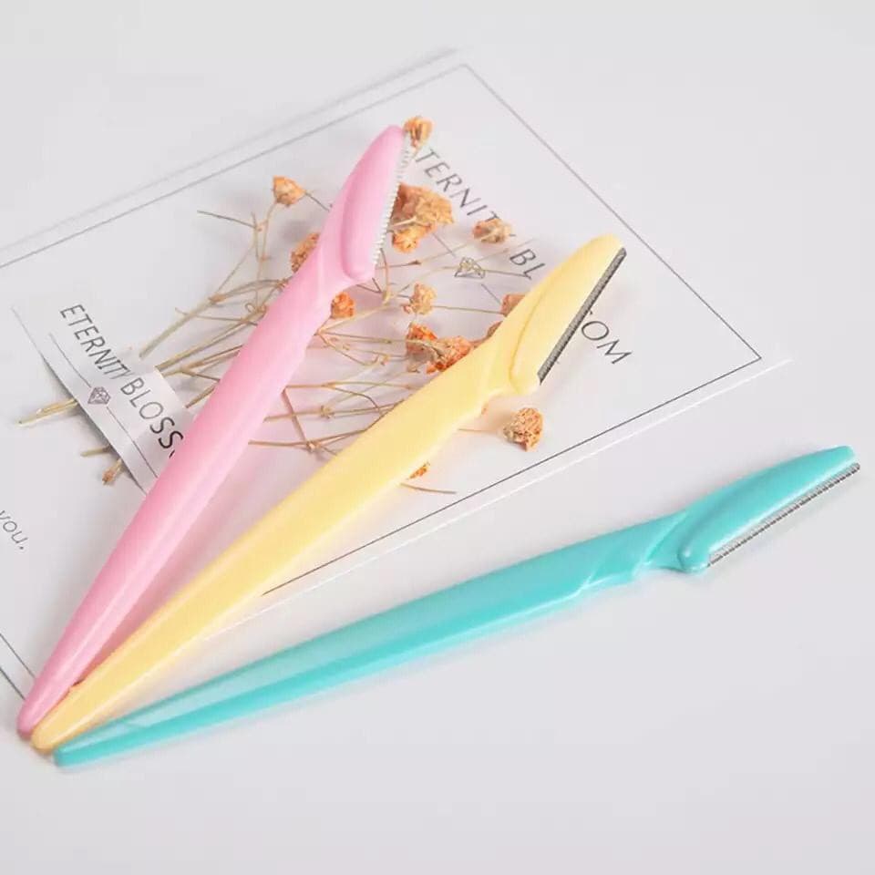 Kit com 3 Navalha Lâminas Sobrancelha e Rosto Depilação design