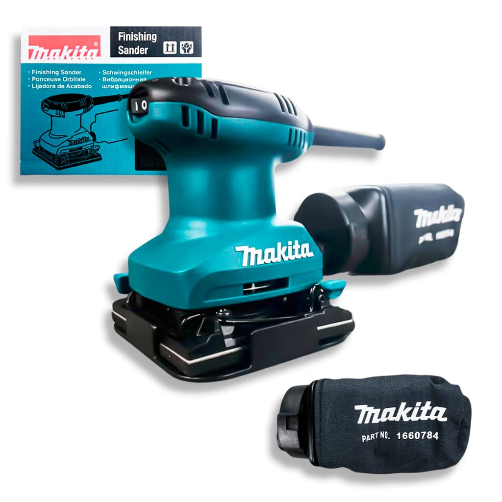 Lixadeira Orbital Makita 1/4 180W 127/220 BO4557 Elétrica P/Lixamento Acabamento Original