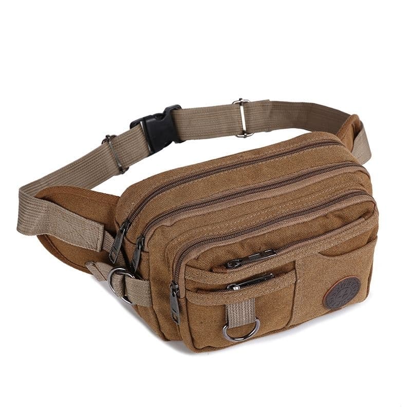 Pochete Masculina Reforçada Bolsa Cintura De Lona Multiuso 9003