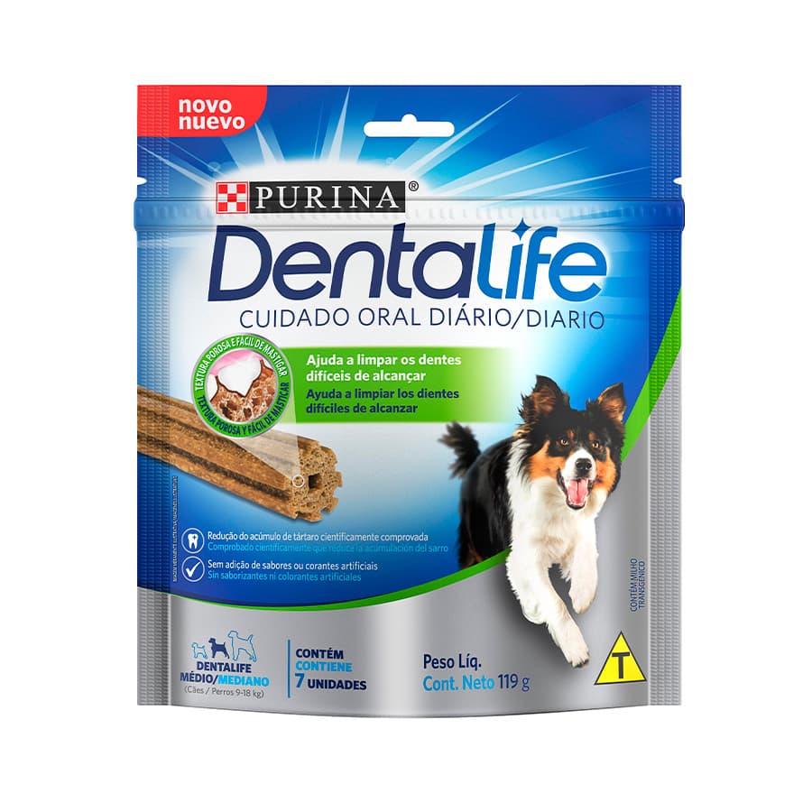 Purina DentaLife Petisco Cães Adultos Raças Médias - 119g
