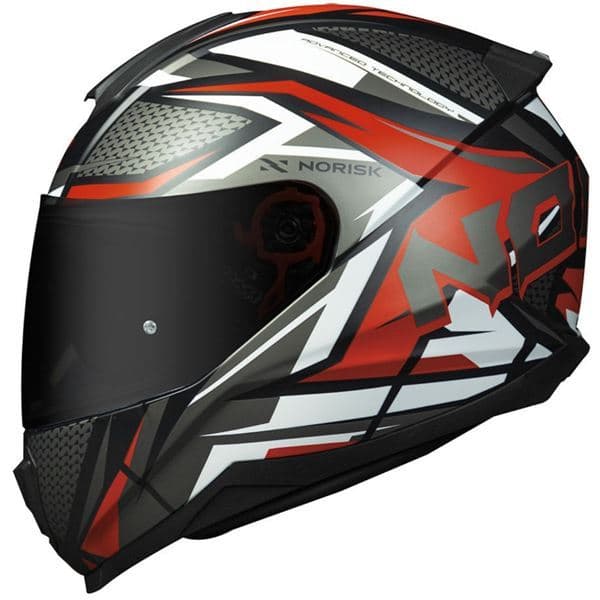 Capacete Norisk Razor Sharp - Preto/Vermelho