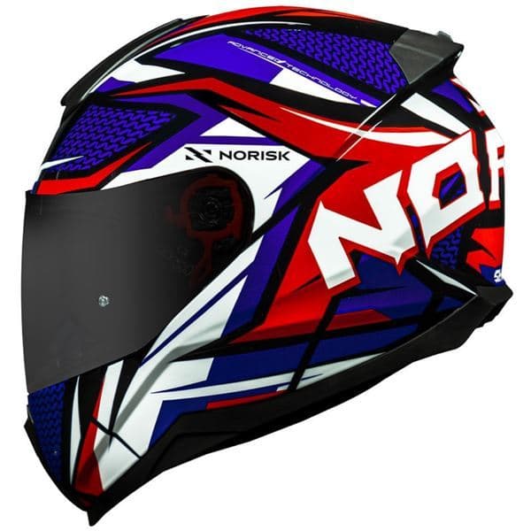 Capacete Norisk Razor Sharp - Azul/Vermelho