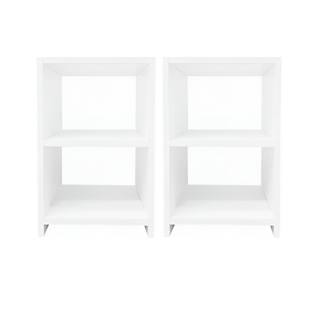 Kit 2 Mesas de Cabeceira Mesinha Nicho Quarto Decoração Branco Pamela Camaleão
