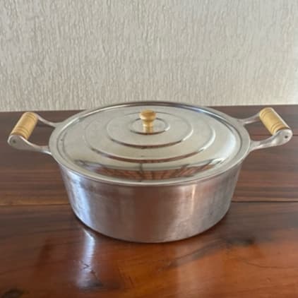 Caçarola Nº34 - 10 litros - panela grande grossa de alumínio batido fundido