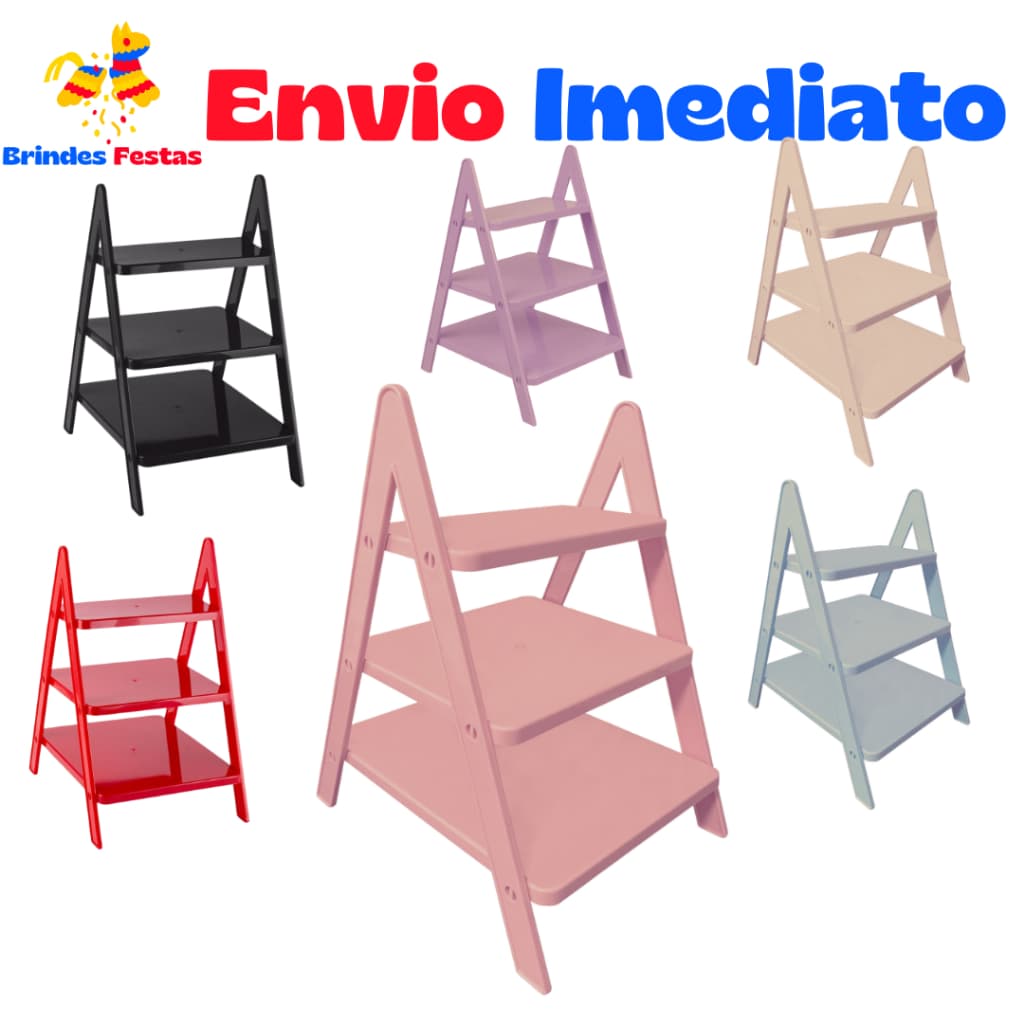 Escadinha Porta Doces - Decoração - Festa Novo