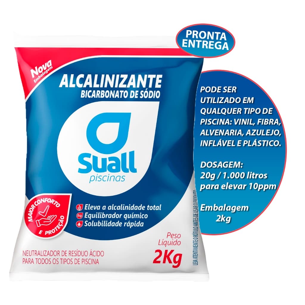 Suall Alcalinizante Elevador De Alcalinidade Ph Certo Para Piscinas 2kg