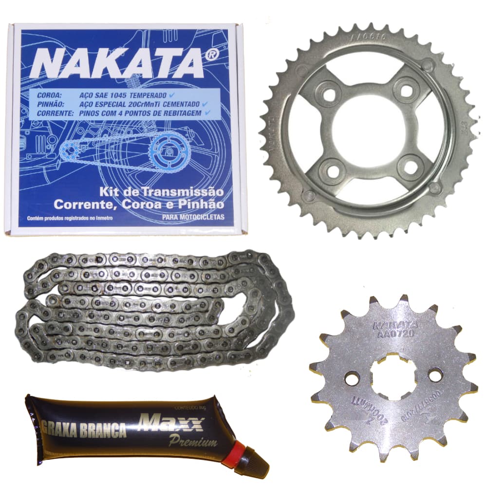 Kit Relação Tração Transmissão Original Nakata para Speed 150