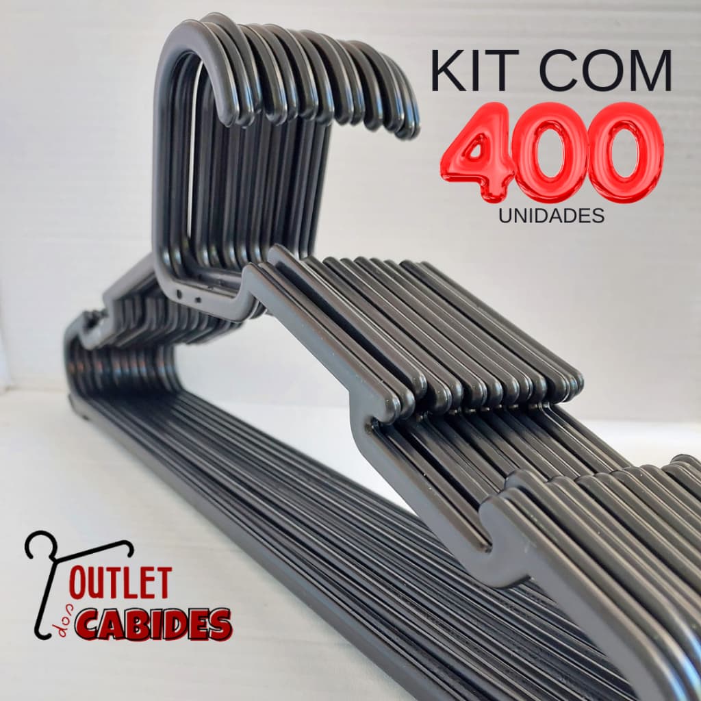 KIT 400 CABIDES COMBATE PRETO ADULTO REFORÇADO E RESISTENTE ROUPAS PESADAS