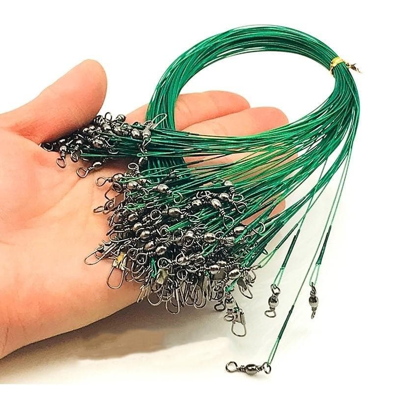 Líder De Peças De Arame Cabo Giratório 25cm - 10Unidades