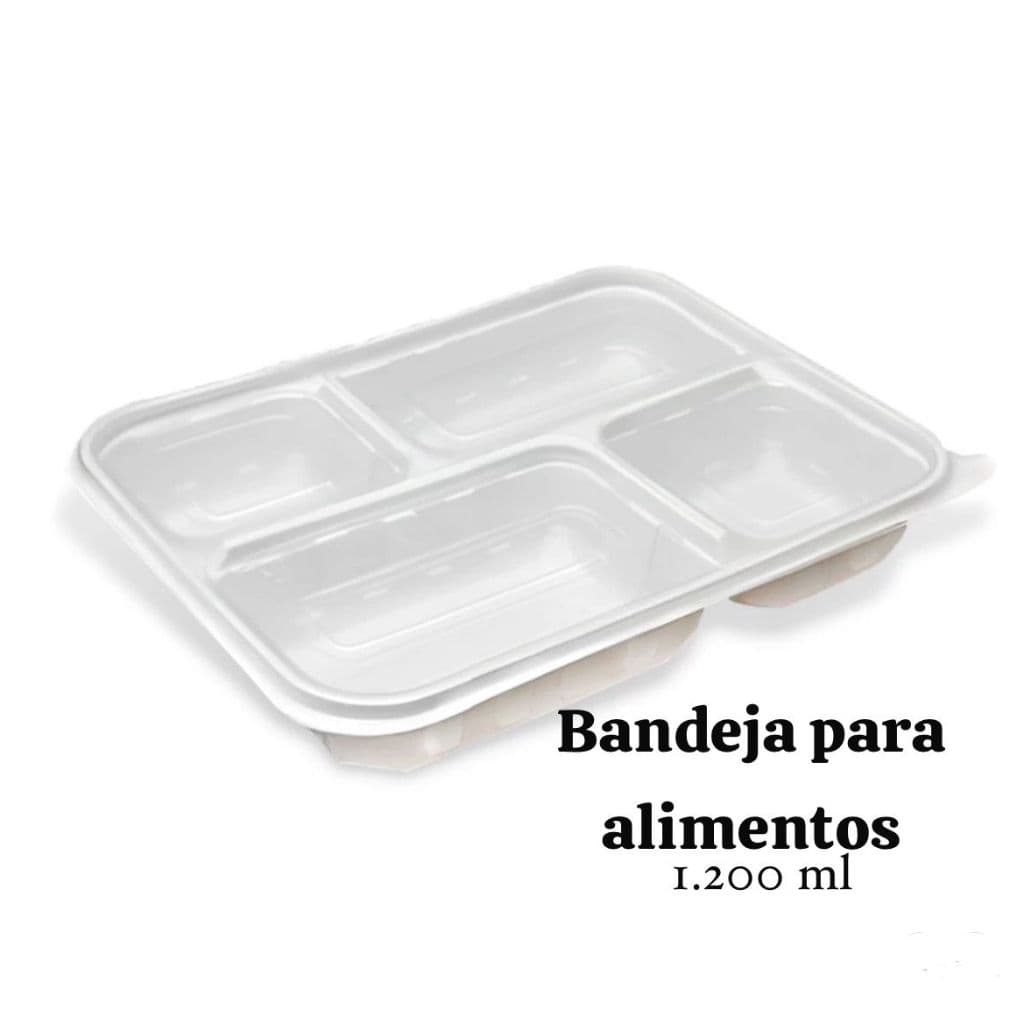 BANDEJA PARA ALIMENTOS 12 UNIDADES COM TAMPA 1.200 ML LIBERADO PARA FREEZER