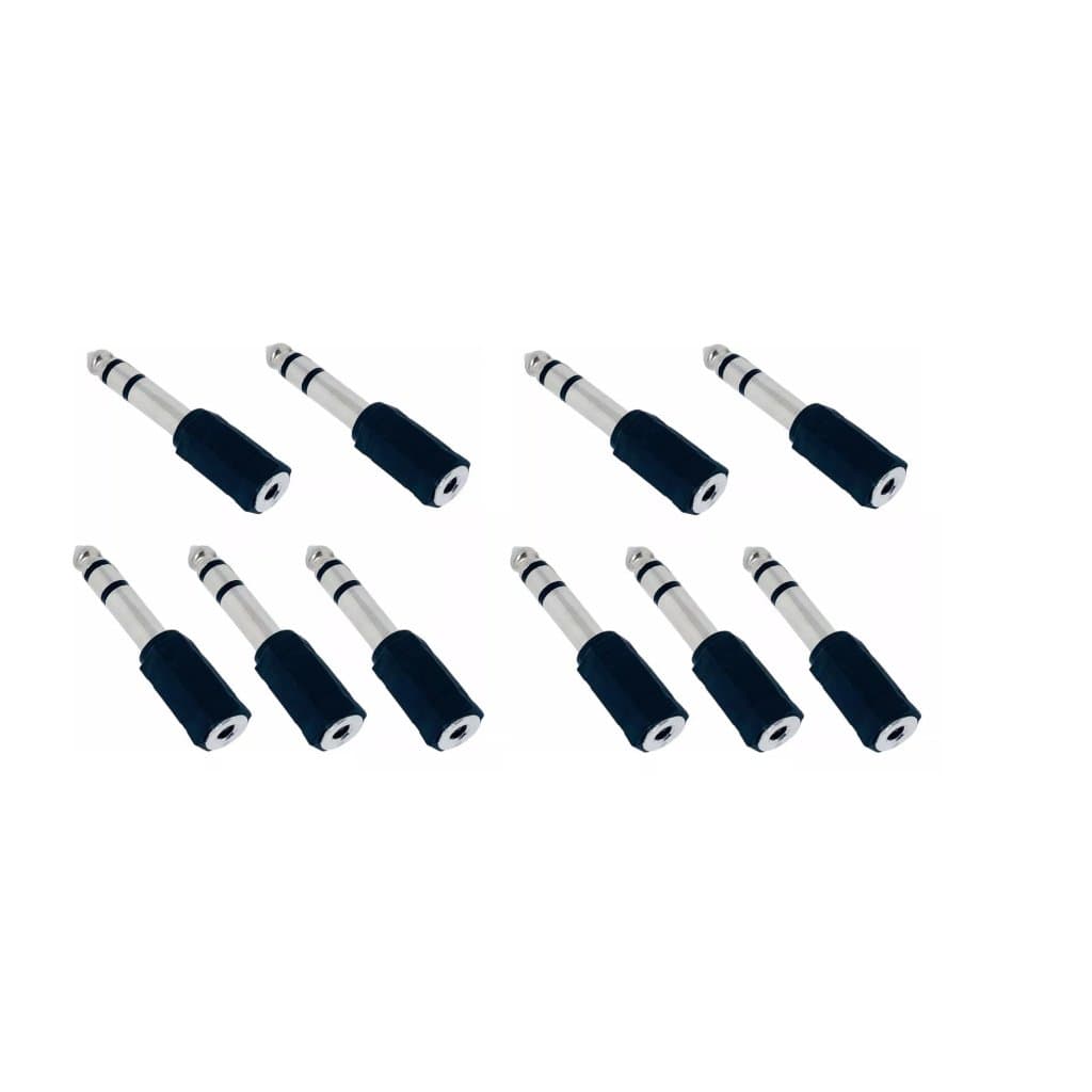 Kit 10 Plug Adaptador Plugue P2 Fêmea Para P10 Macho