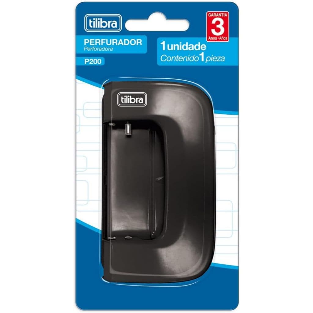 PERFURADOR DE PAPÉIS 2 FUROS P200 TILIBRA