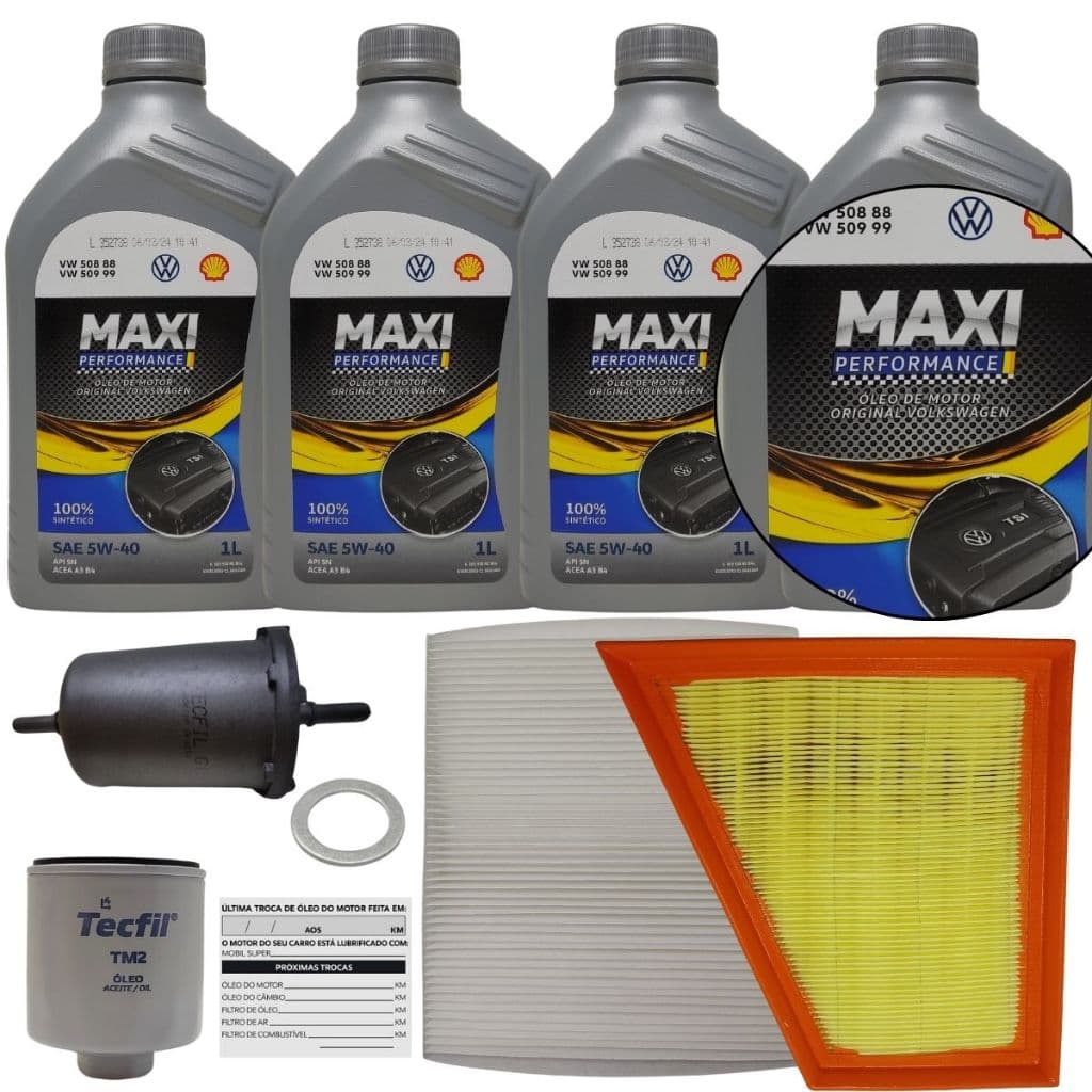 Troca De Oleo Completa Vw Maxi 5w40 Gol Voyage Polo 1.6 8v 2008/