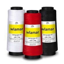 3 Linha de Costura Azul Jeans, Bege e Cinza - 120 Poliester 2000 Jds - Para Reta