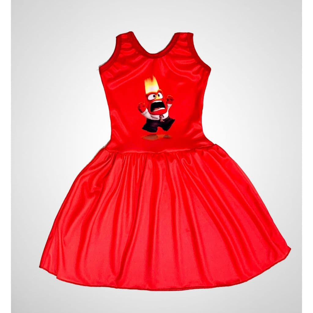 Roupa Para Fantasia Personagem Raiva Desenho Filme Divertidamente 2 Infantil