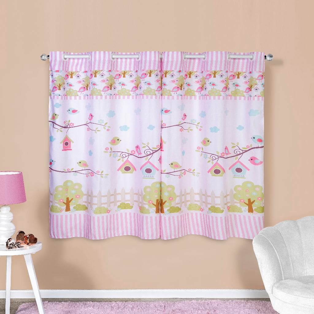 Cortina Infantil 2,00x1,50 Estampa Bebê Quarto Meninas