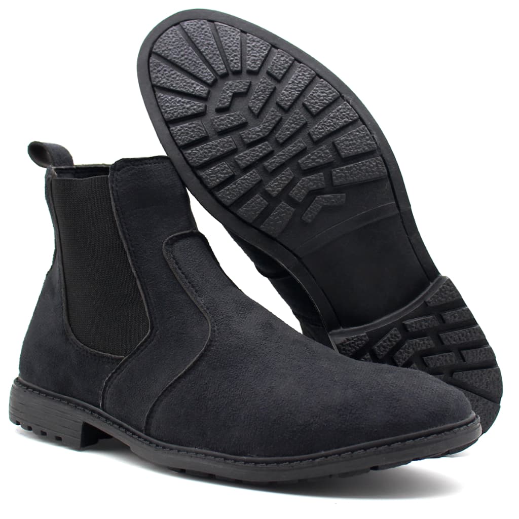 Botina Masculina Chelsea Nobuck Coturno Masculino Casual Bota Country Texana Bota de Ótima Qualidade Camurça Oferta Hoje