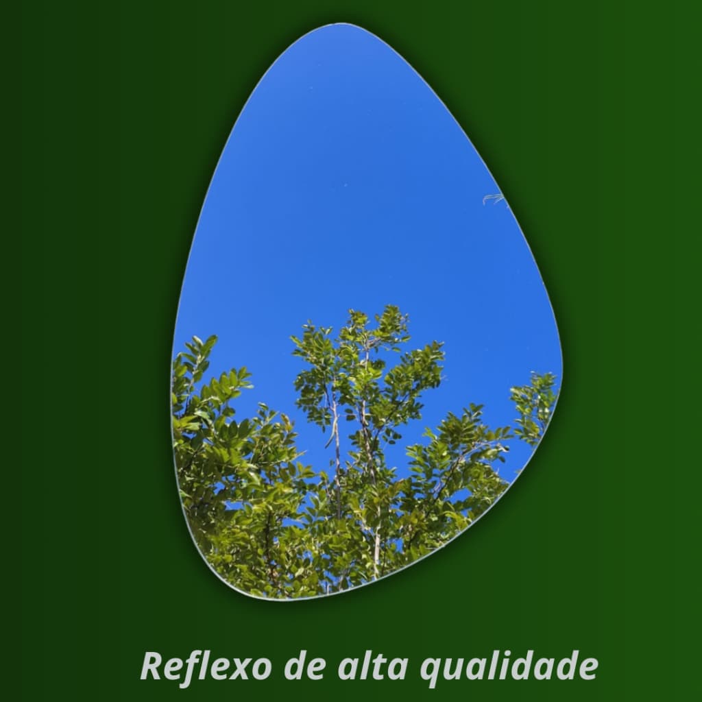 Espelho Orgânico Médio 84x61cm - 6mm de espessura Retrô/Vintage / Lapidado