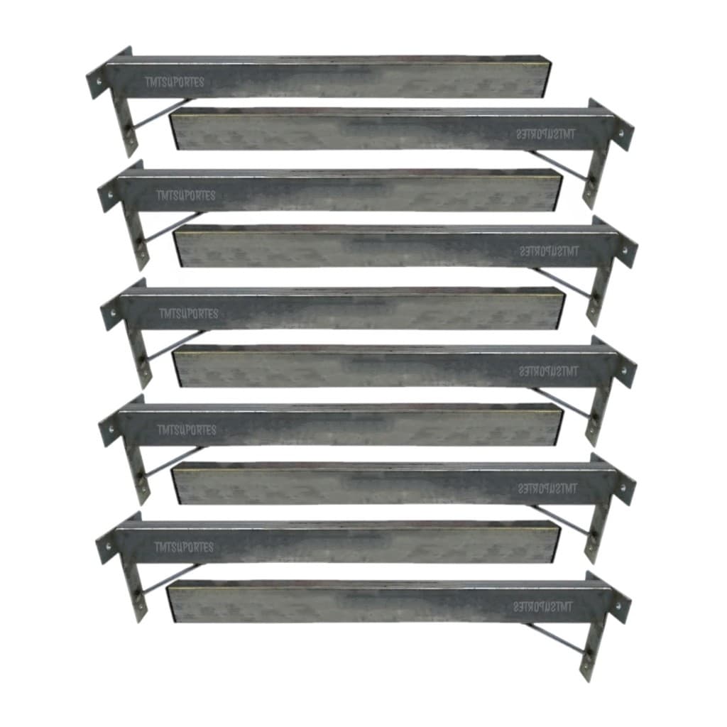 10 Suporte Grapa Parafusar 60cm Reforçado Fixar Pia Bancadas