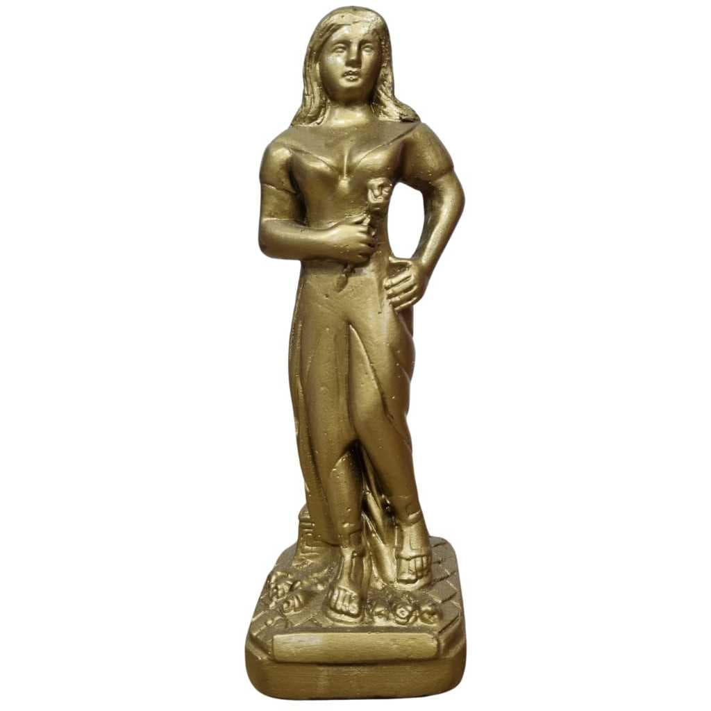 Imagem Pombagira do Ouro Metalizada Gesso 20cm Umbanda Candoblé