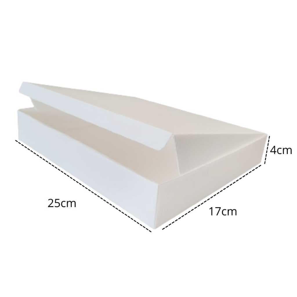 10 Caixas de Papelão 25x17x4 Branco Montável