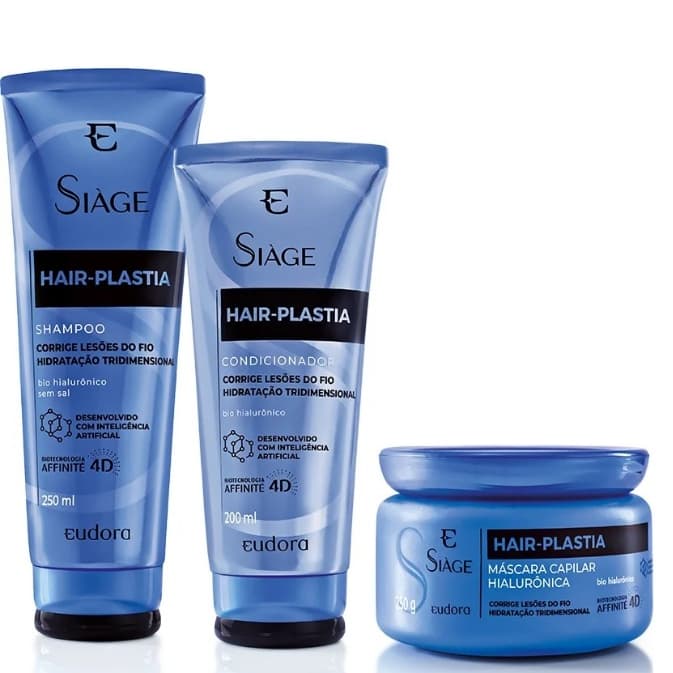 Siàge Hair Plastia Shampoo + Máscara + Condicionador Eudora