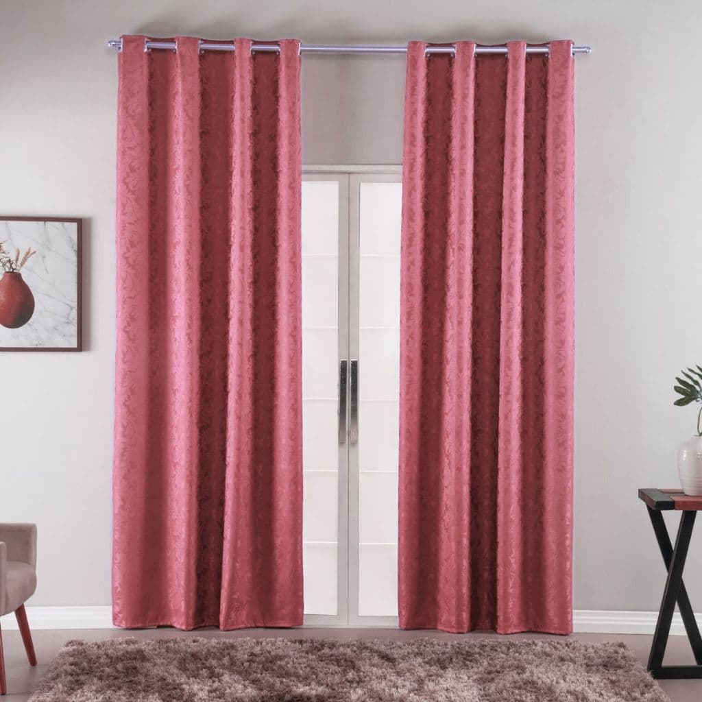Cortina Jacquard Sala E Quarto 1,60m X 2,70m Semi Blackout Prata