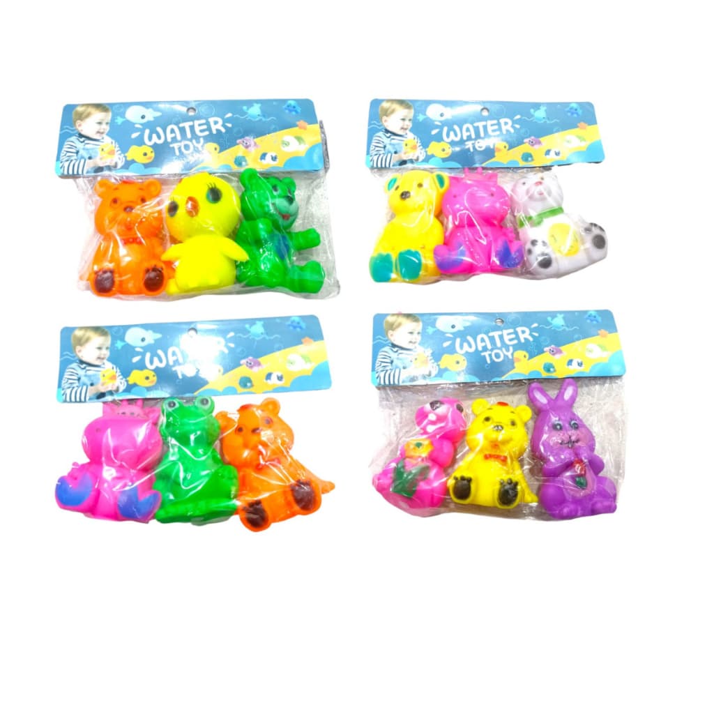 Kit com 3 Bichinhos Brinquedo de Vinil com Som Variados