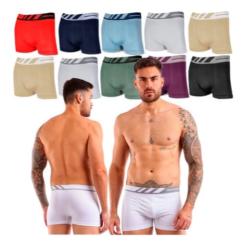 Kit 5 Cuecas Boxer Masculina Altomax Microfibra Sem Costura Confortável