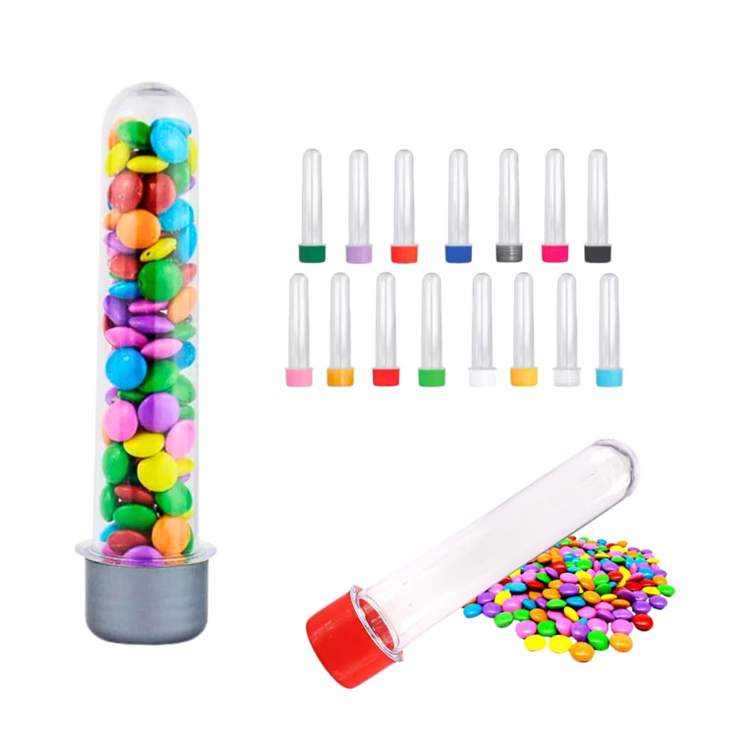 KIT Tubetes 13cm Lembrancinha Aniversario Festas Varias Cores