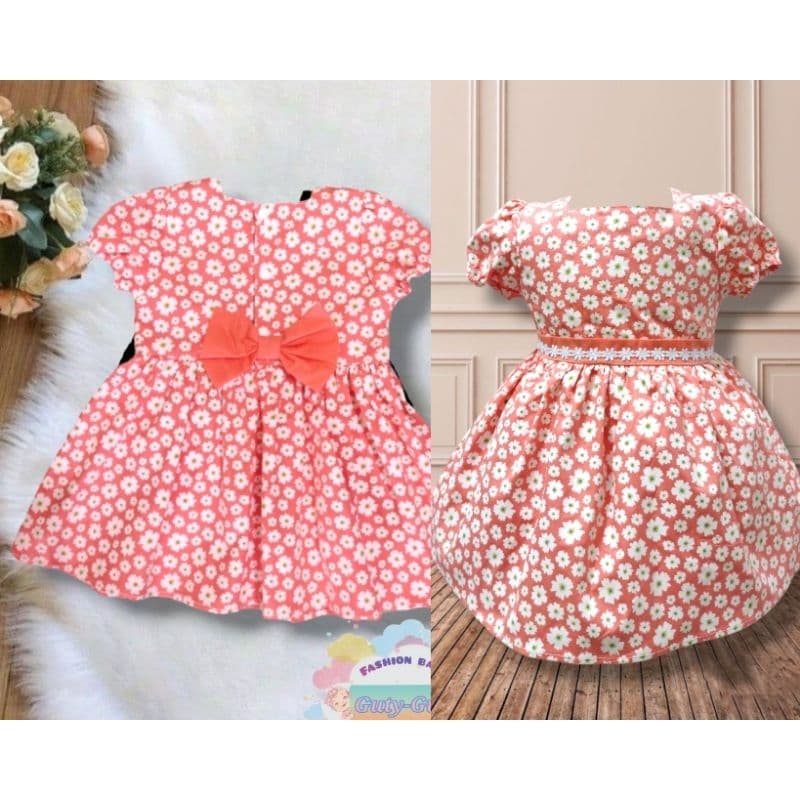 vestido infantil bebê estampado margarida verão