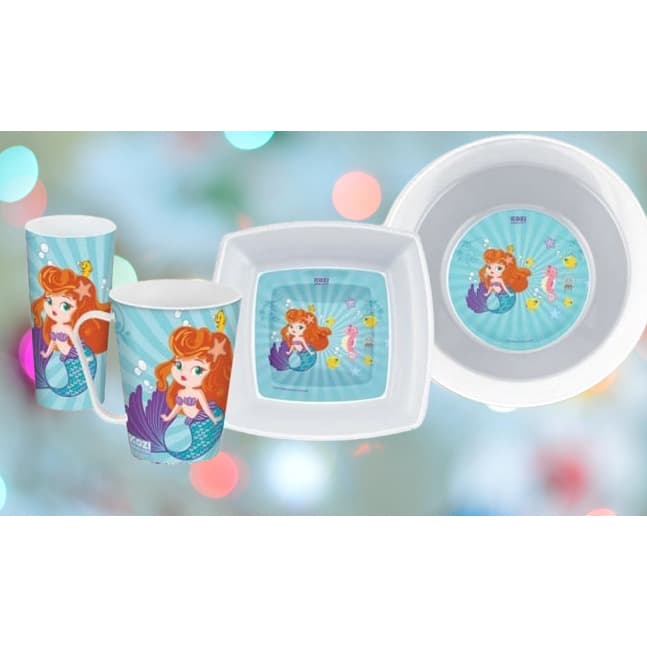 KIT (4 )ALIMENTAÇÃO INFANTIL, COPO,CANECA,PRATO LANCHE E PRATO FUNDO