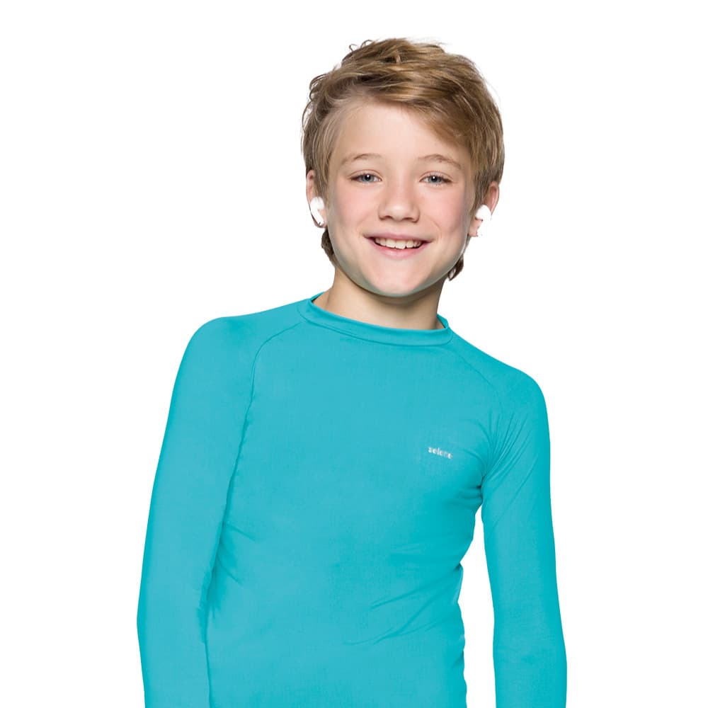 Camiseta Infanto Juvenil Unissex Selene Blusa Protecao Solar UV50+ Praia Kids De Manga Longa