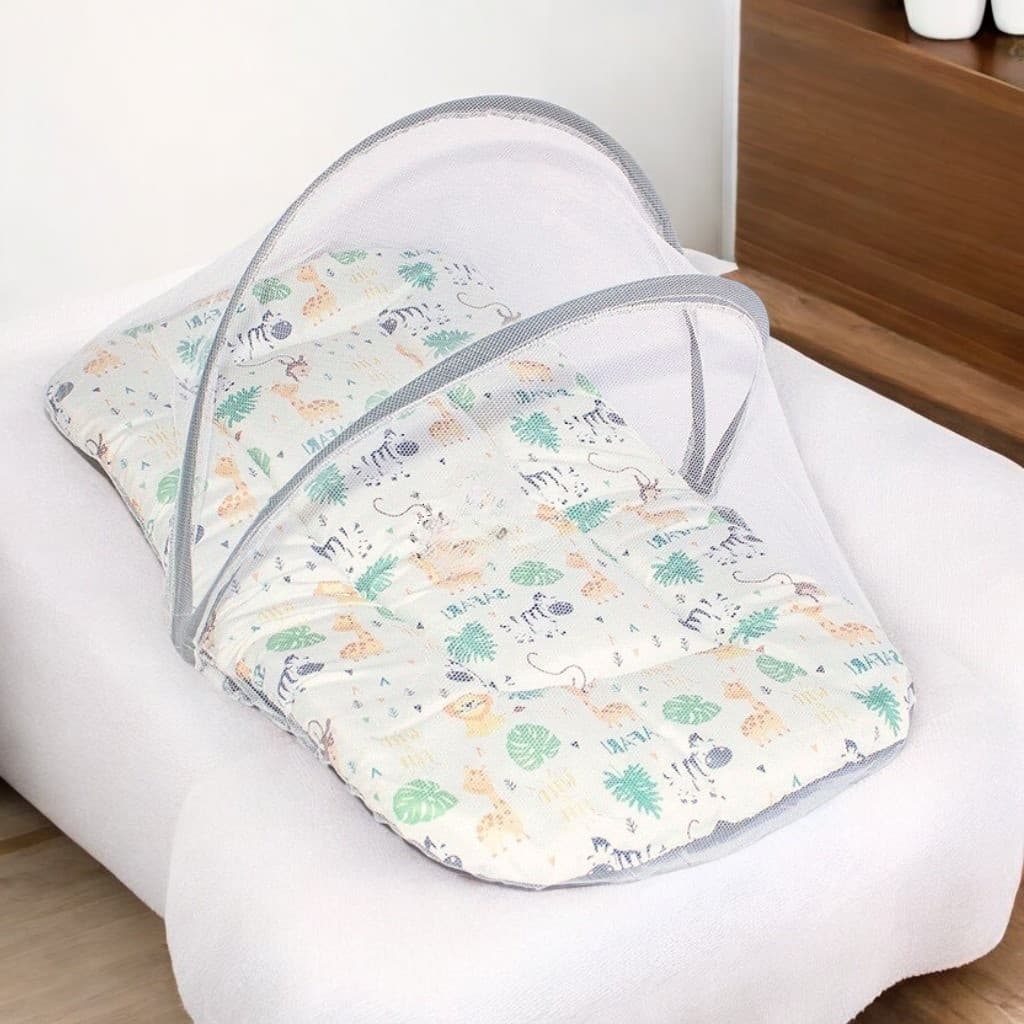 Berço Portátil Com Mosquiteiro Personalizado para Bebê - Várias Estampas Menino