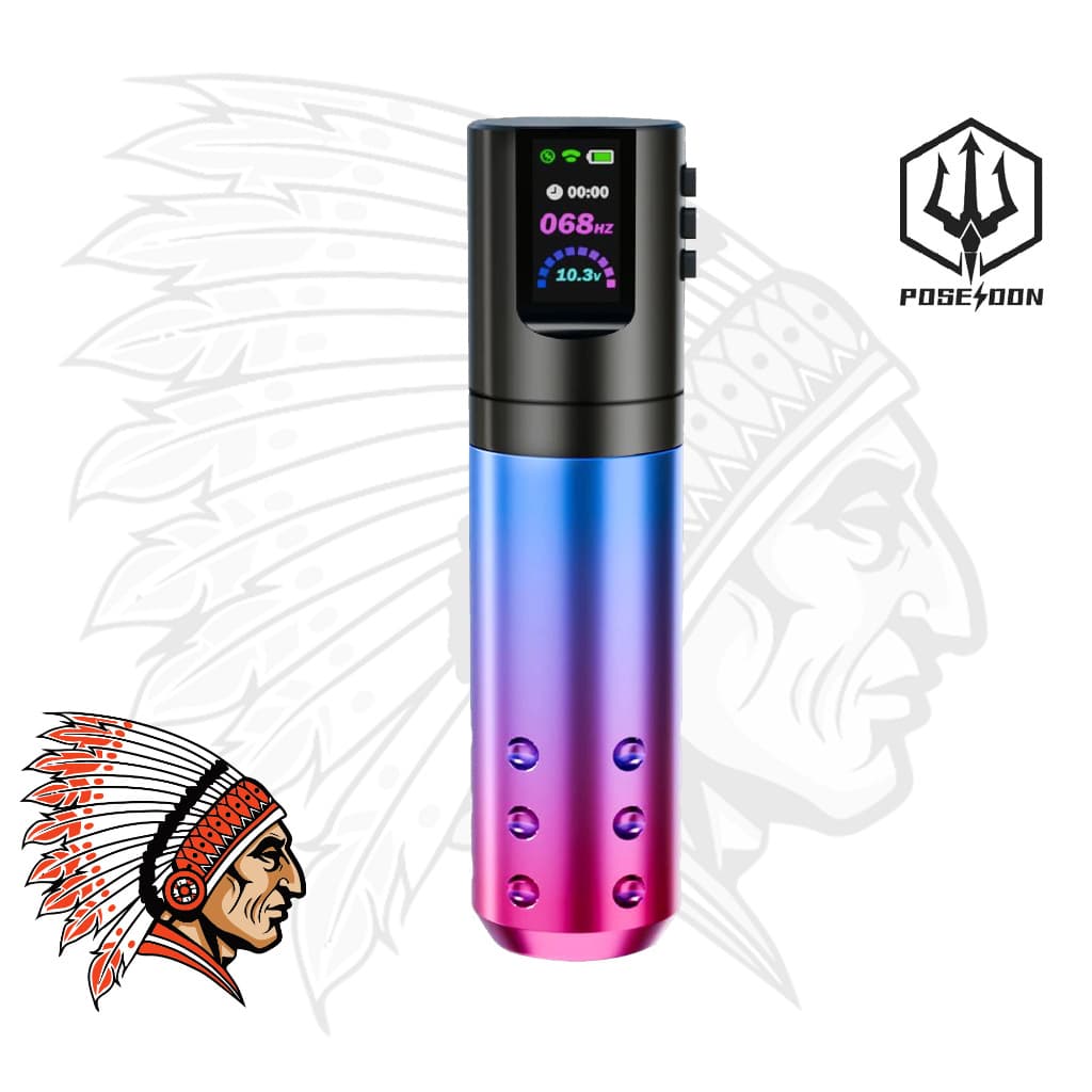 Maquina de Tatuagem Pen Poseidon Charm Bateria Integrada Wireless Tattoo