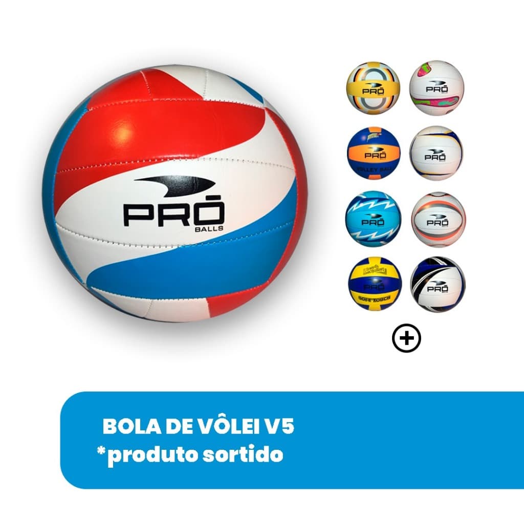 Kit c/10 Bolas De Vôlei PRO - NÃO É POSSÍVEL ESCOLHER A COR DAS BOLAS.